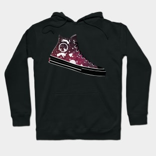 Space Converse Illustration red Hoodie